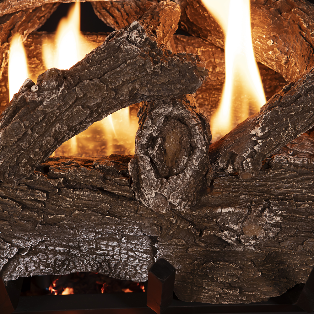 VFWO24 | Grand Canyon 24" Weathered Oak 10-Piece Vent-Free Log Set