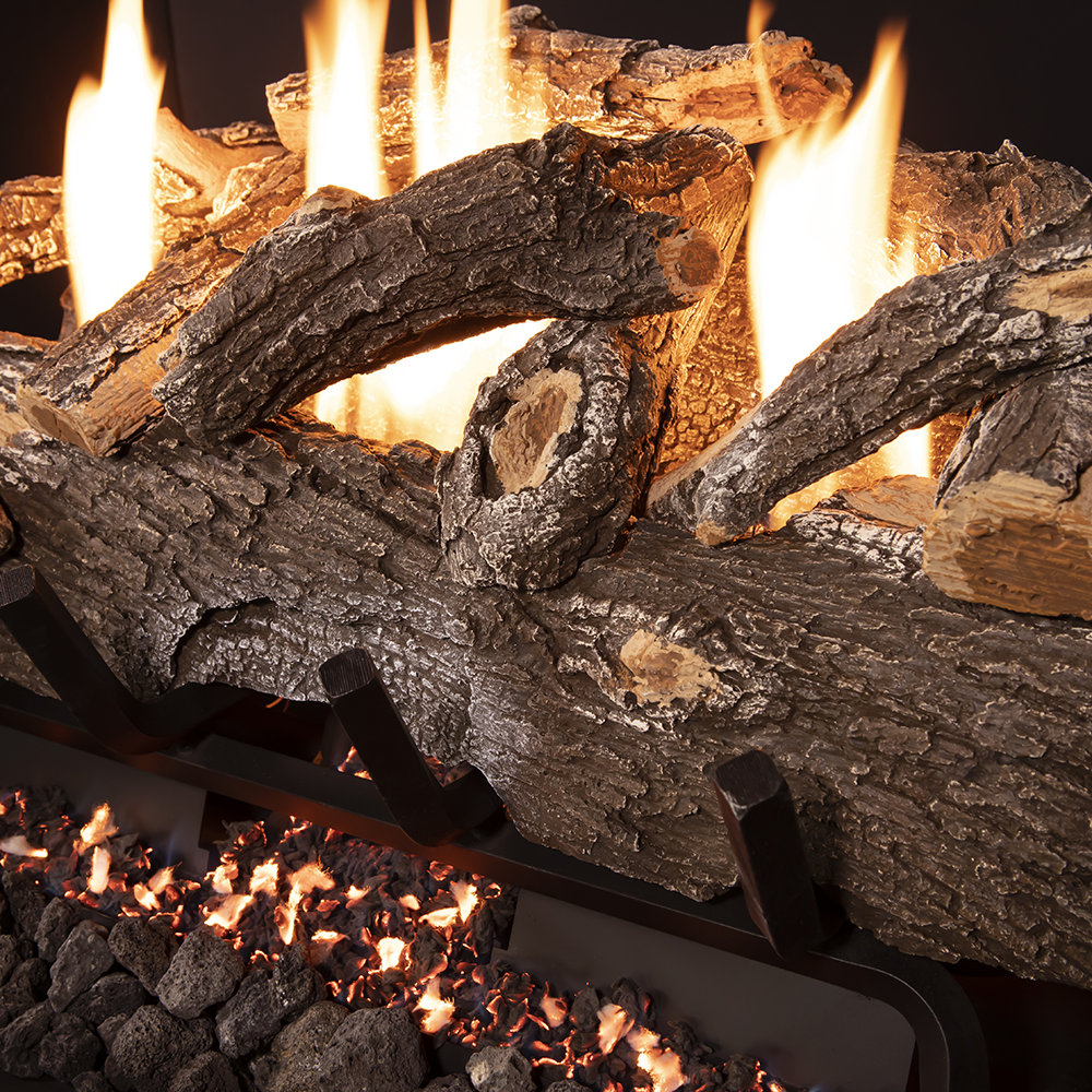 VFWO30 | Grand Canyon 30" Weathered Oak 10-Piece Vent-Free Log Set