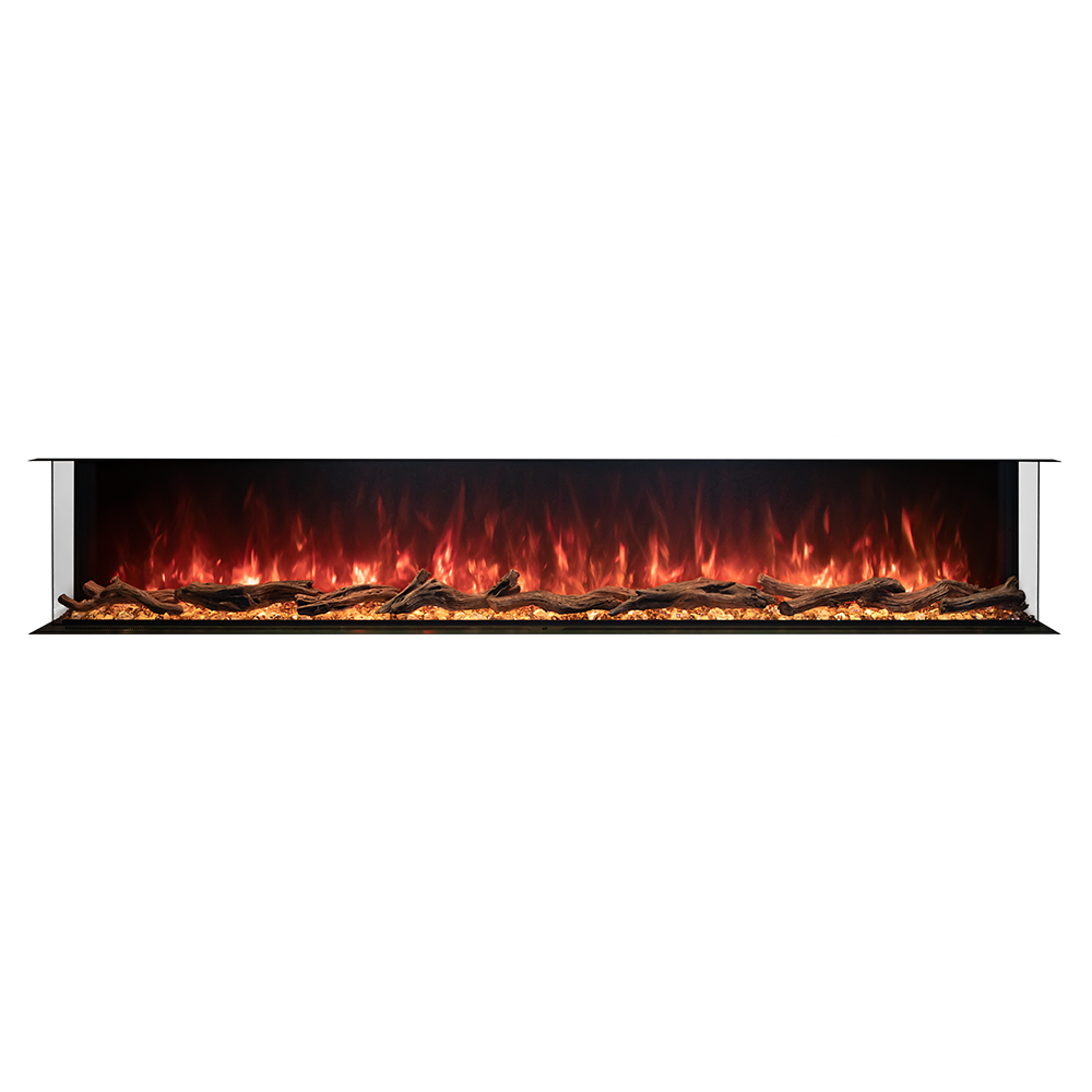 Modern Flames LPM-9616 | Landscape Pro Multi 96" Multi-Sided Built-In | Electric Fireplace