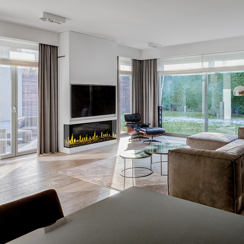 Modern Flames OR100-MULTI | Orion Multi 100" Multi-Sided HELIOVISION Virtual | Electric Fireplace