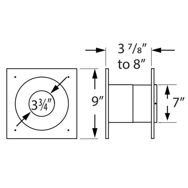 3PVP-WT | PelletVent Pro Wall Thimble | 3" Pipe