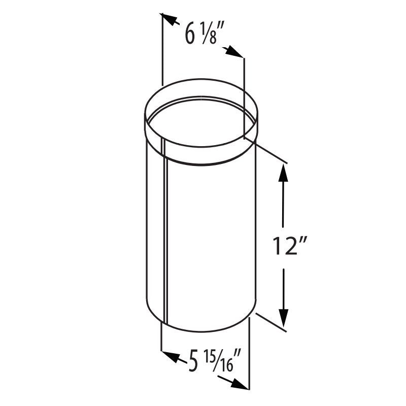 6DBK-ADOR | 6" DuraVent DuraBlack | Oval-to-Round Adaptor