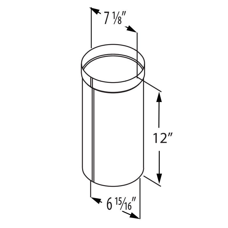 7DBK-ADDB | 7" DuraVent DuraBlack Double-Skirted Stove Pipe Adaptor
