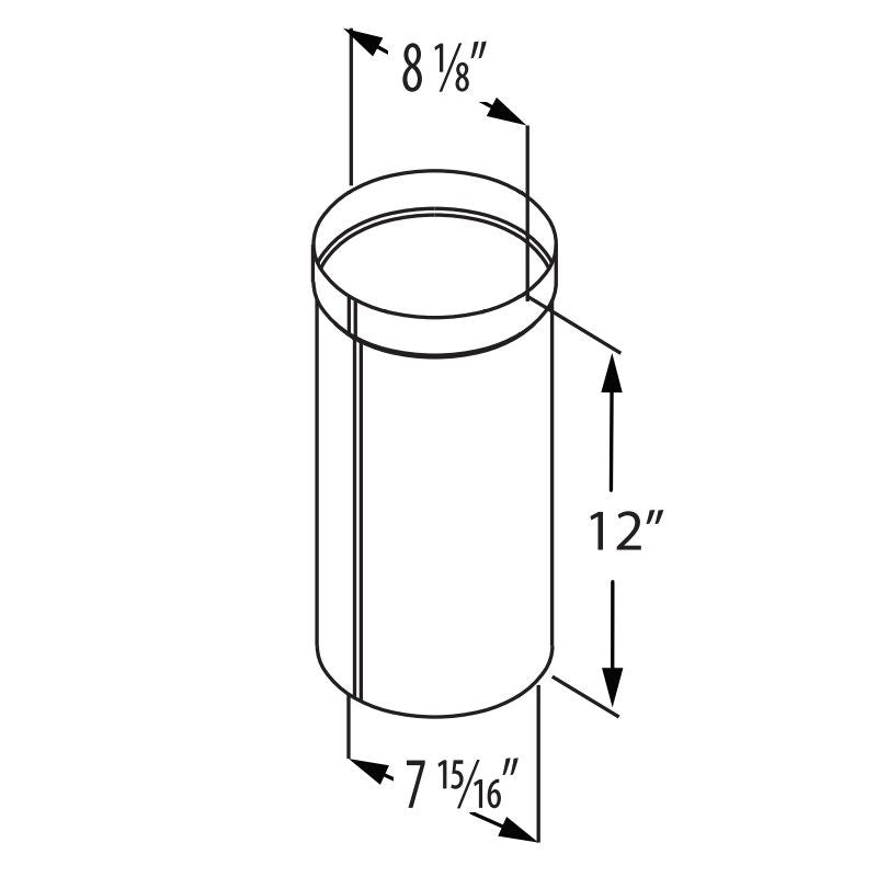 8DBK-ADOR | 8" DuraVent DuraBlack | Oval-to-Round Adaptor