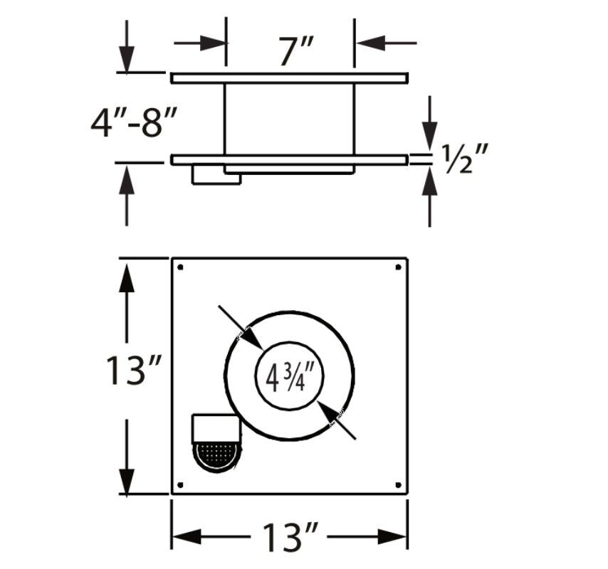 4PVP-WTI3 | PelletVent Pro Wall Thimble | 3" Air Intake Kit | 4" Pipe