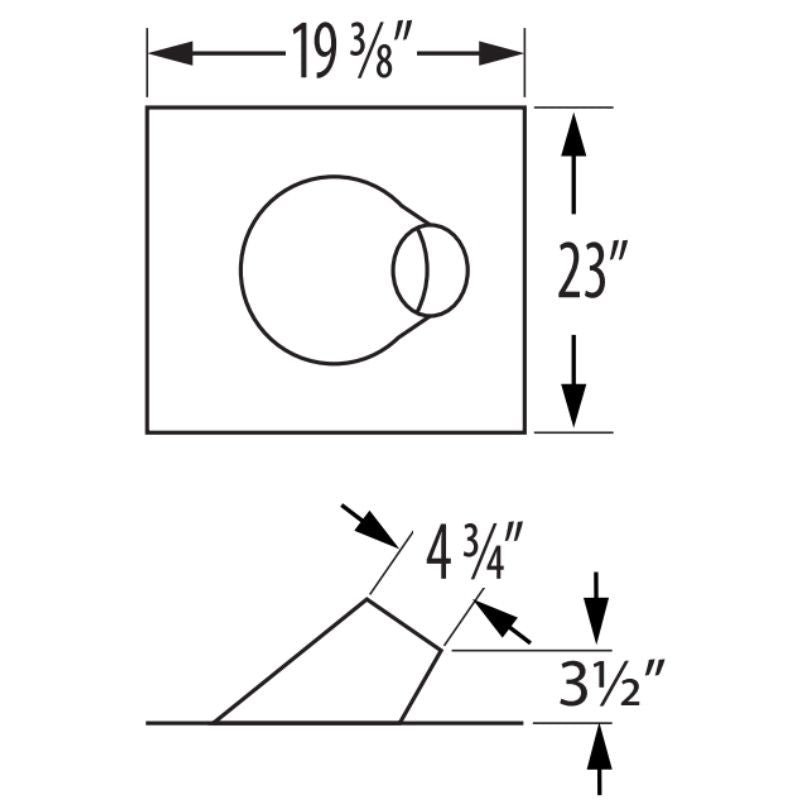 4PVP-F12DS | 4" PelletVent Pro DSA Aluminum 7/12 - 12/12 Roof Flashing
