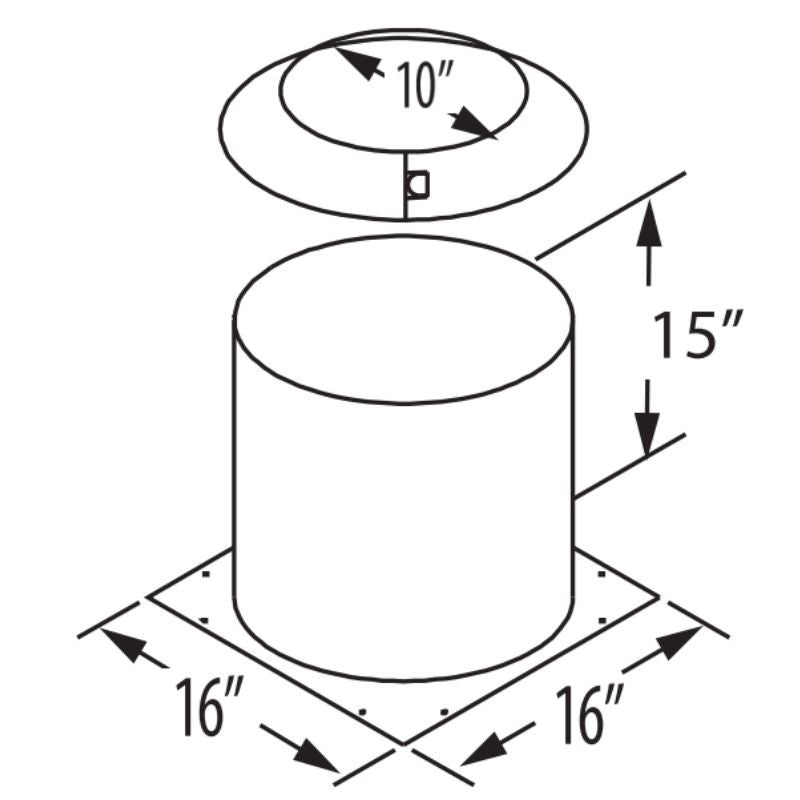 8DT-IS | 8" DuraVent DuraTech Galvalume Attic Insulation Shield