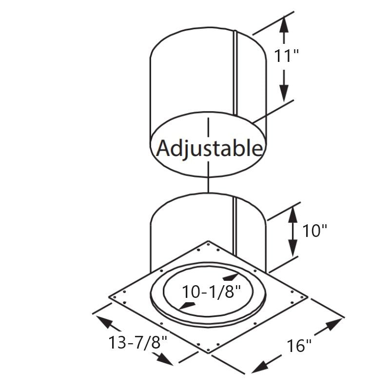 8DT-FRS | 8" DuraVent DuraTech Galvalume Firestop Radiation Shield