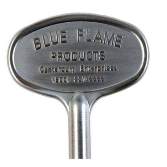Blue Flame 8" Satin Chrome Universal Gas Valve Key