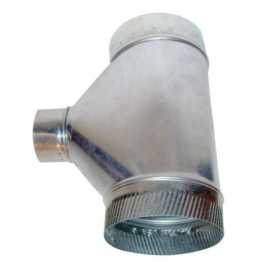7" x 7" x 4" Galvanized Connector Pipe Reducing Tee-GALT74
