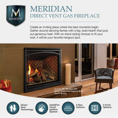 Majestic 36" Meridian Liquid Propane Fireplace - MER36L