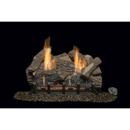 Monessen 30" Highland Oak Refractory Log Set for Natural Blaze Vent-Free 24" Burner - HO30-R