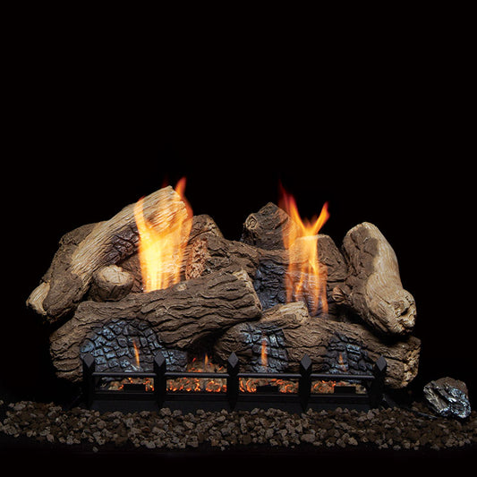 Monessen 24" Berkley Oak Fiber Ceramic Log Set for Natural Blaze Vent-Free 24" Burner - BO24-F