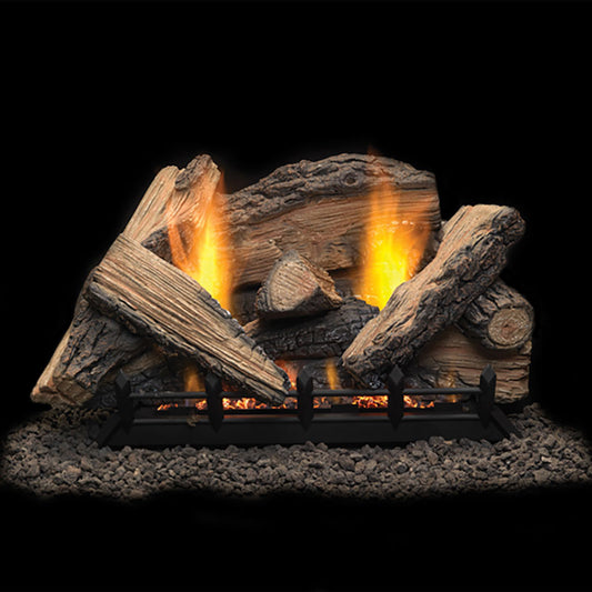 Monessen 24" 11-Piece Stony Creek Refractory Log Set for Natural Blaze Vent-Free 24" Burner - SC24-R