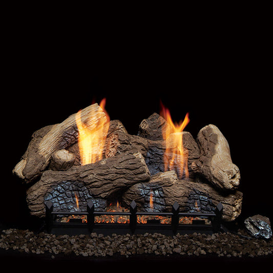 Monessen 30" Berkley Oak Fiber Ceramic Log Set for Natural Blaze Vent-Free 24" Burner - BO30-F