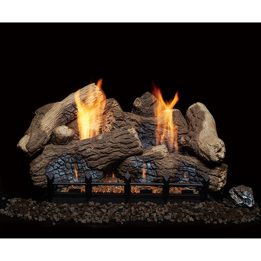 Monessen 30" Berkley Oak Refractory Ceramic Log Set for Natural Blaze Vent-Free 24" Burner - BO30-R