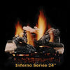 ISX6-21 | Hargrove 21" Inferno Logs | Charred Styles Series | Vented Gas Logs