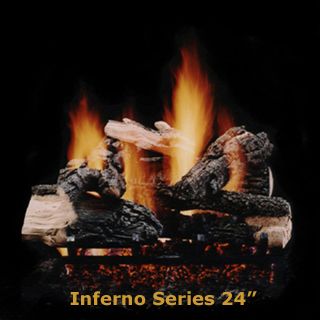 ISX6-24 | Hargrove 24" Inferno Logs | Charred Styles Series | Vented Gas Logs