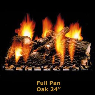 O5-18-FP | Hargrove 18" Oak Logs | Full Pan | Vented Gas Logs
