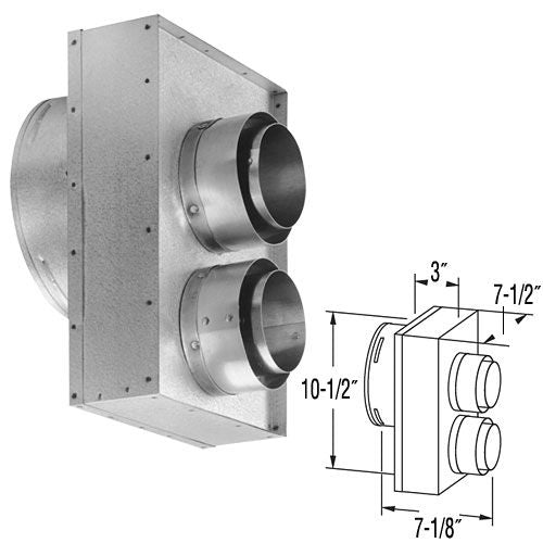 46DVA-GCL | Standard Connector For Masonry Relining | Duravent 4 x 6 5/8