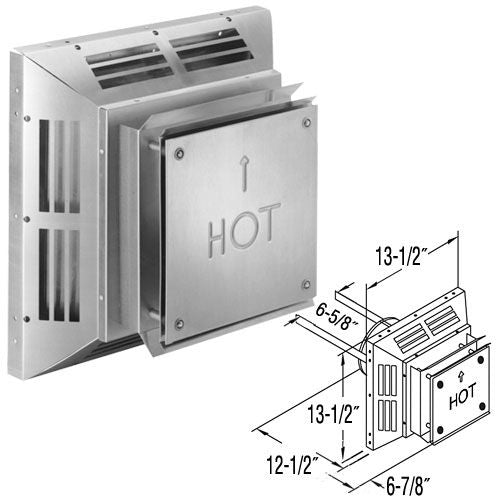 46DVA-HC | Square Horizontal Termination Cap | Aluminum | Duravent 4 x 6 5/8