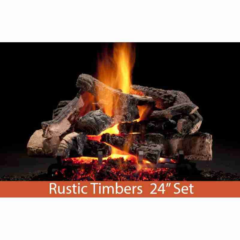 RTH10-21 | Hargrove 21" Rustic Timber Logs | Radiant Heat Series | Vented Gas Logs