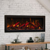 Amantii Panorama Deep 40 Electric Fireplace | Black Steel Surround | WIFI Smart