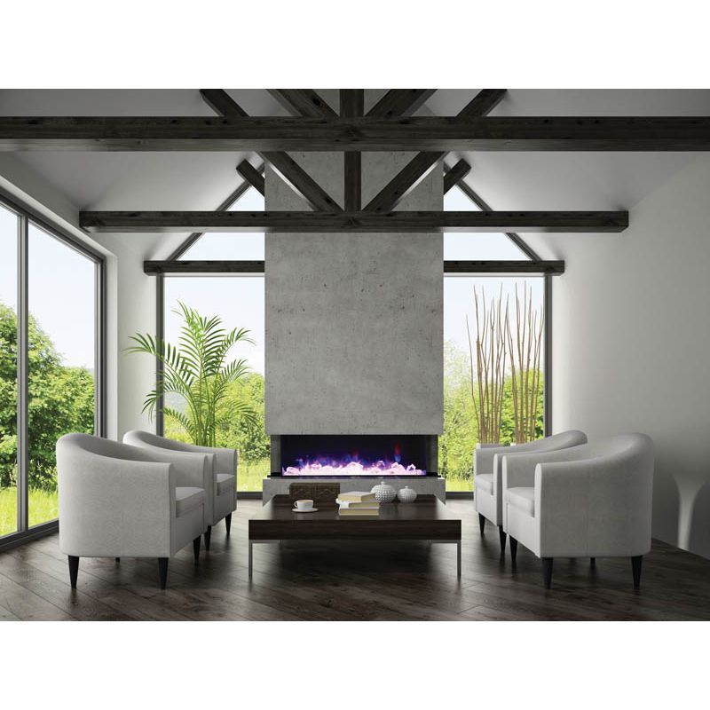 AM72-TRV-XL-WIFI | Amantii Tru-View 3-Sided Deep 72 Electric Fireplace | WIFI Smart