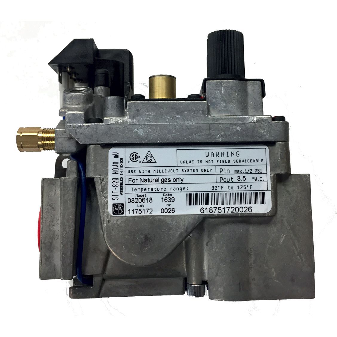 IHPH6244 | Gas Valve | Fixed Rate | Thermopile only | 820618 | SIT NOVA | Ng