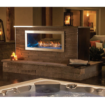 Napoleon Galaxy GSS48STE | Outdoor Gas Burning Fireplace | Stainless Steel | See Thru