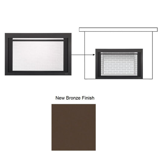 Majestic Ruby 35 Overlap Clean Face Rectangular Screen Front | New Bronze