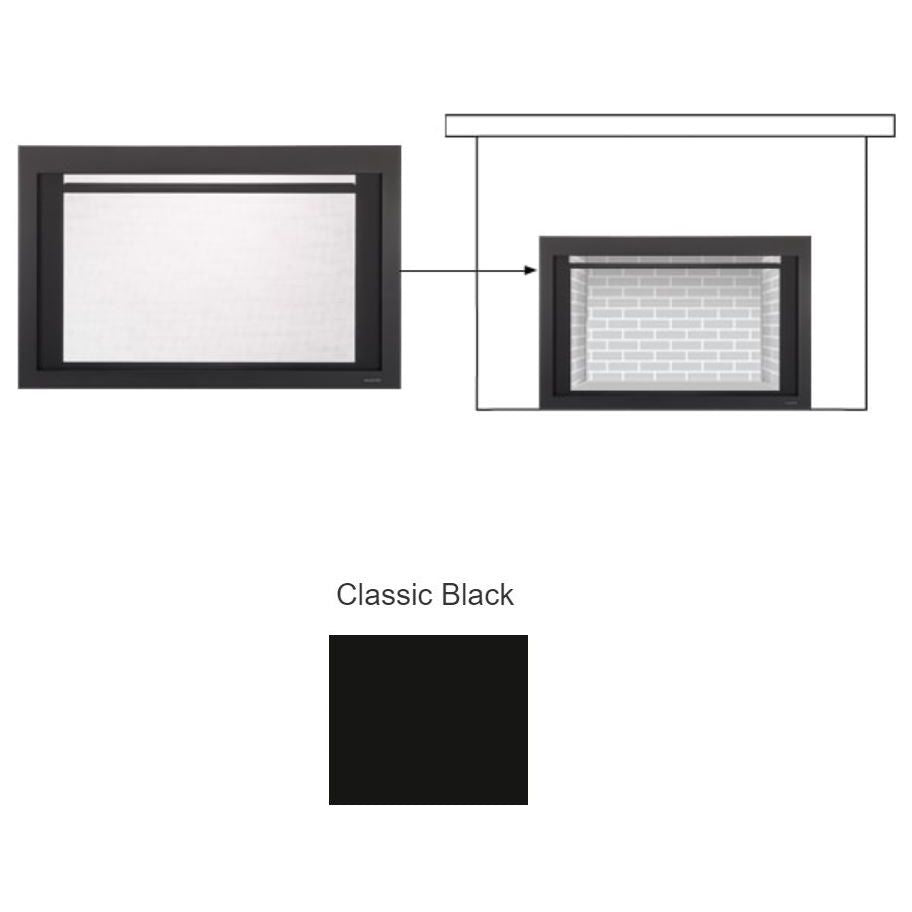 MAJCSFI35BK | Majestic Ruby 35 Overlap Clean Face Rectangular Screen Front | Black