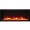 Amantii Panorama Extra Slim 40 Electric Fireplace | Black Steel Surround | WIFI Smart