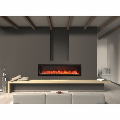 AMBI-60-DEEP-XT-WIFI | Amantii Panorama Deep and Extra Tall 60 Electric Fireplace | Black Steel Surround | WIFI Smart