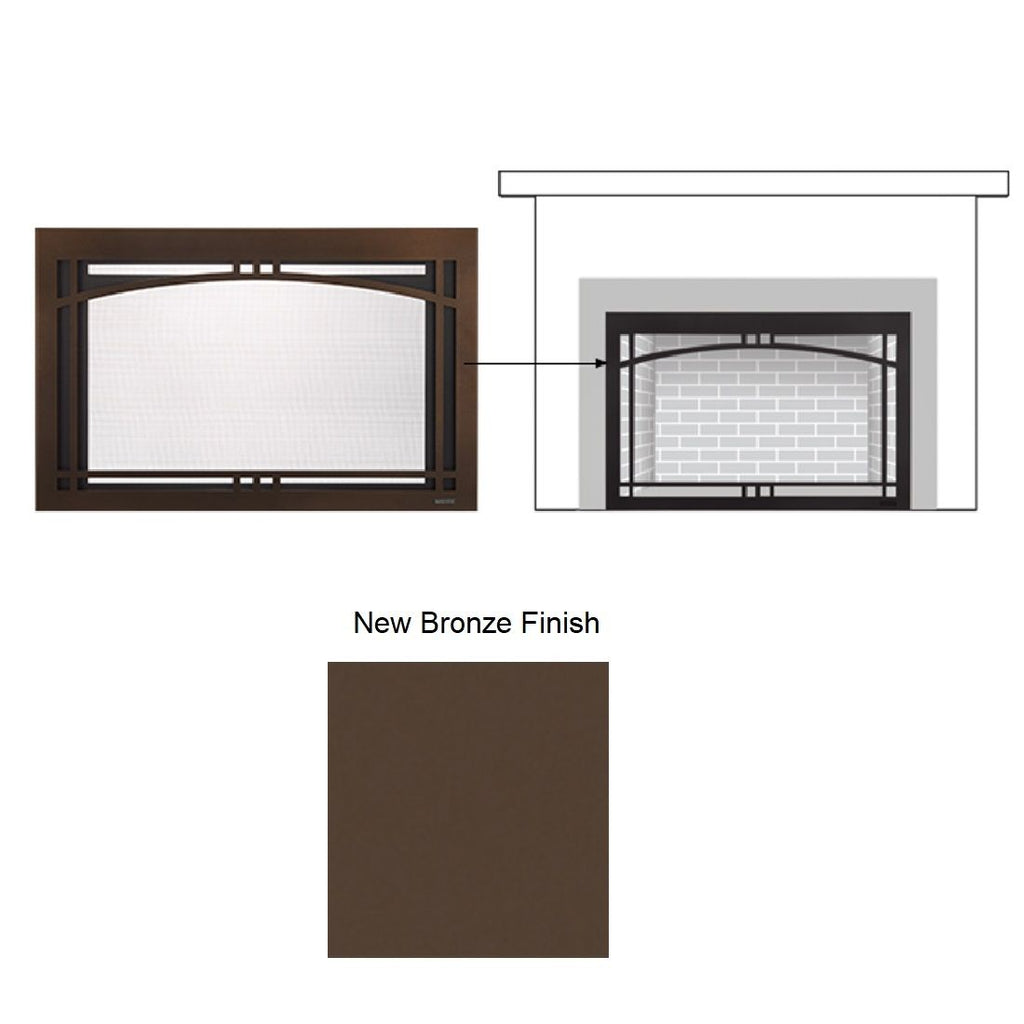 Majestic Ruby 35 Overlap Contemporary Arch Screen Front | New Bronze