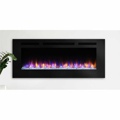SIMSF-ALL48-BK | SimpliFire Electric Fireplace | Linear | Recessed | Allusion 48