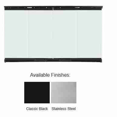 Majestic Sovereign 36 Bi-Fold Glass Doors | Stainless Steel Trim
