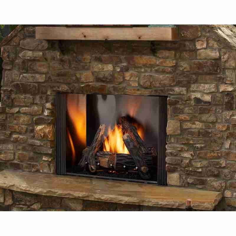 Outdoor Lifestyles Gas Burning Fireplace | Stainless Steel Interior | Courtyard 42