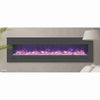 Sierra Flame Wall or Flush Mount Linear 72 Electric Fireplace | Steel Surround and Clear Media