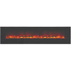 Amantii Wall or Flush Mount 100 Electric Fireplace | Black Glass Surround and Log Set | WIFI Smart