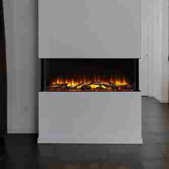 SIMSF-SCT43-BK | SimpliFire Electric Fireplace | 3-Sided | Scion Trinity 43