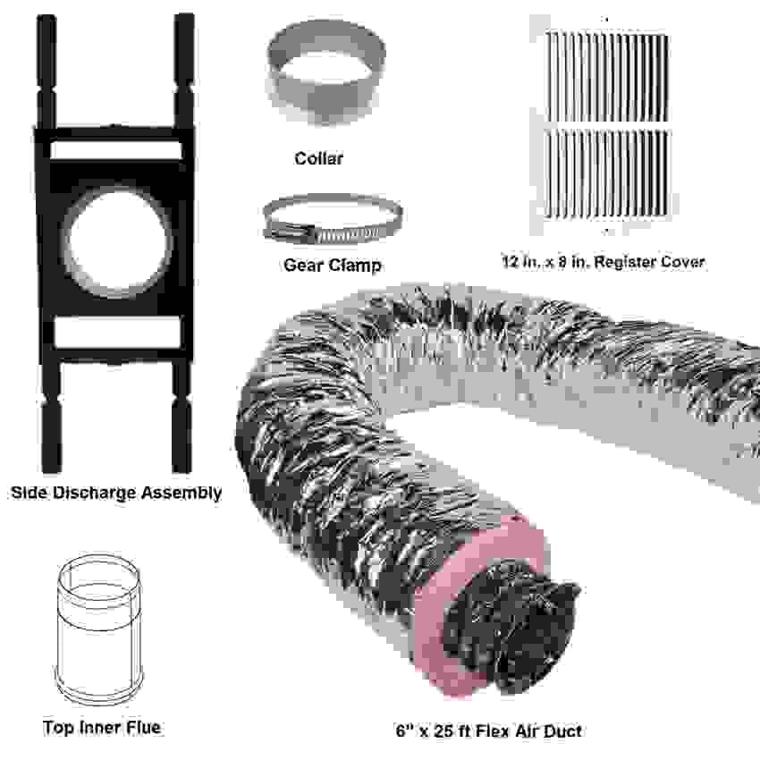 HHT Ducted Passive Heat Kit | Side Discharge | Includes 2 Side Registers