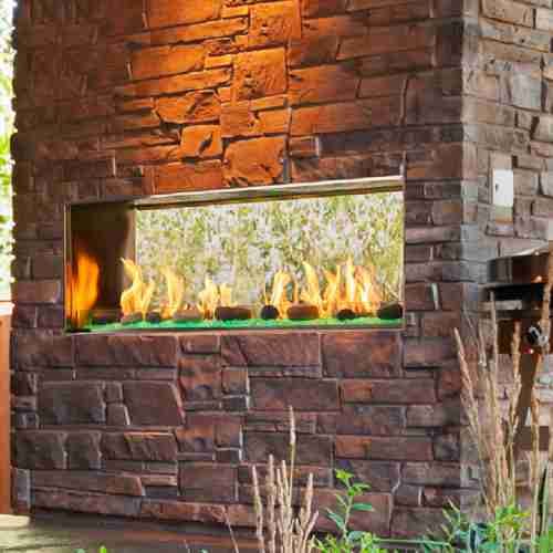 Gas Burning Fireplace | Outdoor | See-through | Lanai 48 | Outdoor Lifestyles