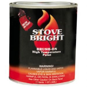 Stove Bright FP62M290Q | Stove Paint | Satin Black | Brush On | Quart Size