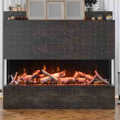 Amantii Tru-View Bespoke 45 3-Sided Electric Fireplace