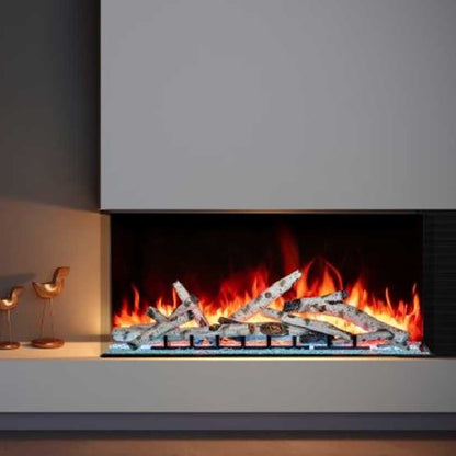Amantii Tru-View Bespoke 55 3-Sided Electric Fireplace