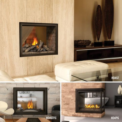 Napoleon Ascent BHD4PG | Direct Vent Gas Burning Fireplace | Peninsula | Topaz Embers