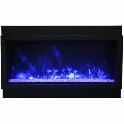 Amantii Panorama Deep and Extra Tall 50 Electric Fireplace | Black Steel Surround | WIFI Smart