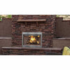 Outdoor Wood Burning Fireplace | 36 | Stainless Steel | White Stacked Brick Interior | IHP