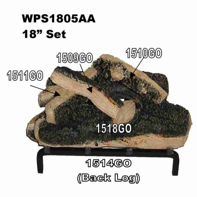 WPX5-18 | Hargrove 18" Western Pine Logs | Fresh Cut Series | Vented Gas Logs